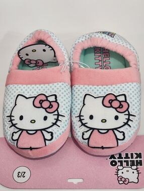 Hello Kitty Pink and White Kids Slippers